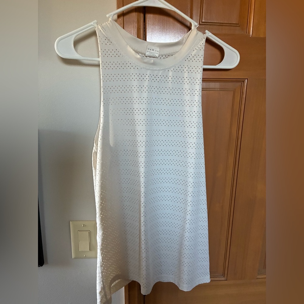 ZYIA White Sleeveless Performance Tank Top Yoga Gym Activewear XS